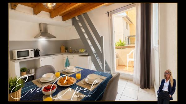 Appartement à vendre 2 pièces LE CAP D'AGDE (34), DUPLEX avec balcon au centre port.