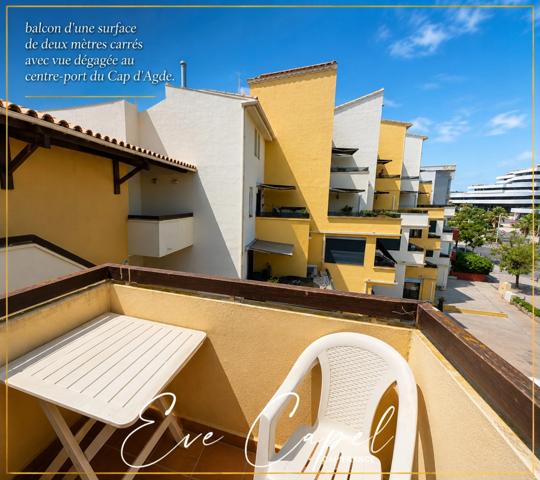 Appartement à vendre 2 pièces LE CAP D'AGDE (34), DUPLEX avec balcon au centre port.