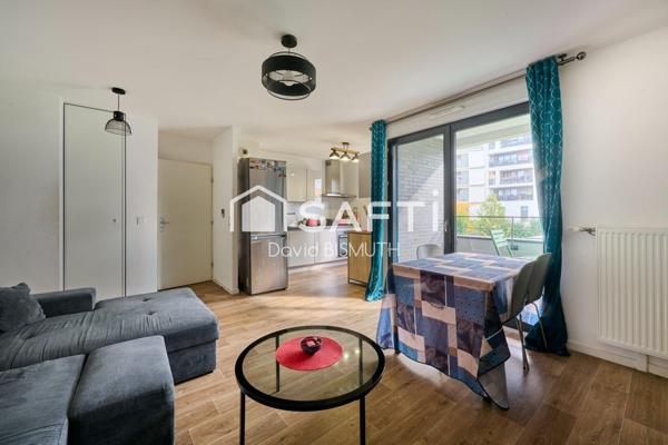 Appartement 2 pièces 1 chambre de 44 m2 avec un balcon de 5 m2 DPE "B" ECO QUARTIER construction de 2015