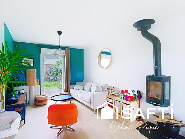 Maison 4 pièces, 3 chambres avec garage et jardin