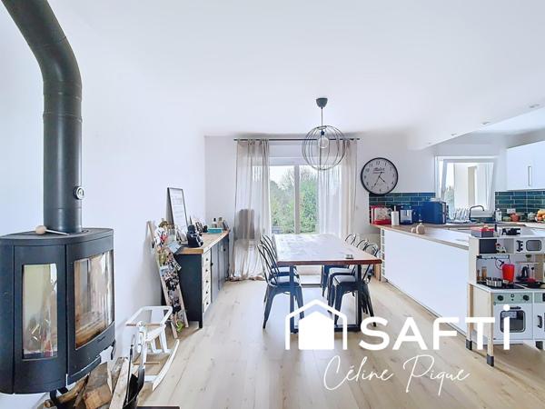 Maison 4 pièces, 3 chambres avec garage et jardin