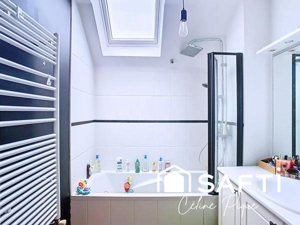 Maison 4 pièces, 3 chambres avec garage et jardin