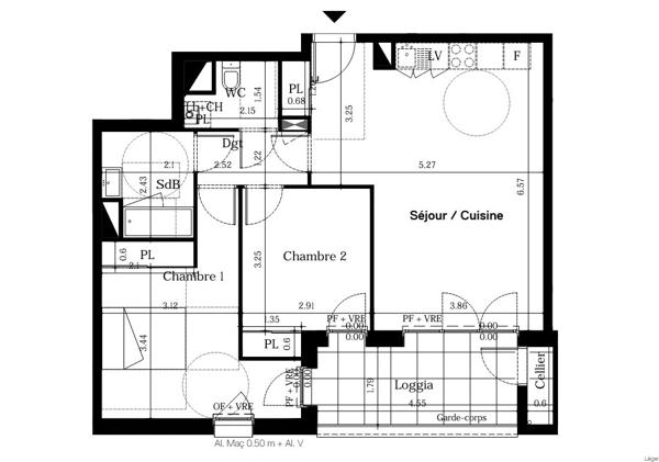 Appartement Nantes 3 pièce(s) 66.8 m2