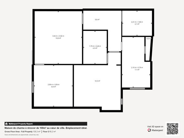 Maison de charme de 100m² au coeur de ville. Emplacement idéal (sans jardin!)