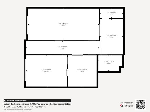 Maison de charme de 100m² au coeur de ville. Emplacement idéal (sans jardin!)