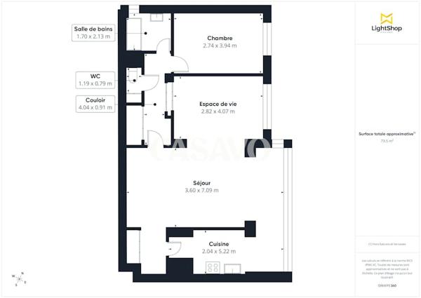 Vente Appartement 3 pièces de 72m² - 92210 Saint-Cloud