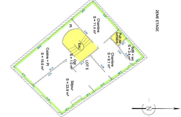 Plateau La Seyne Sur Mer de 4 pièces de 66.8 m² ou deux appartements idéal invest locatif