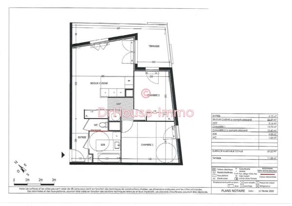 Appartement à louer 3 pièces de 59 m²