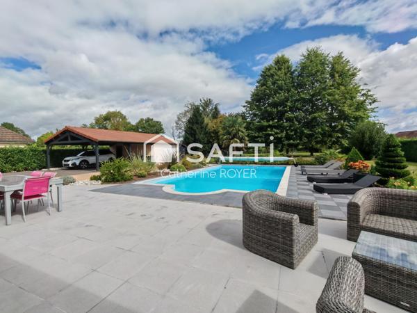 Maison plain-pied, 5 chambres sur beau terrain