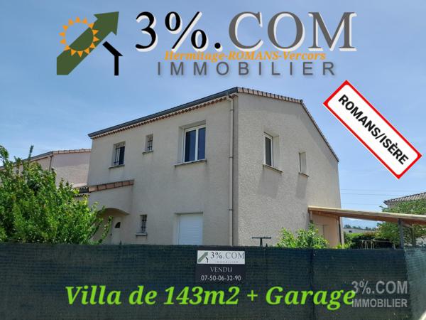 Villa R+1 de 143m2 - 4ch + Garage ROMANS(26) Romans-sur-Isère (26100)