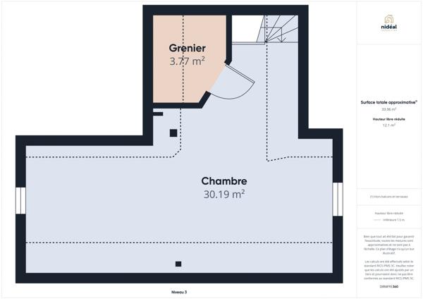 Maison semi-individuelle 3 chambres
