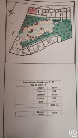 Appartement 3 pièces de 60 m² à Étampes (91150)