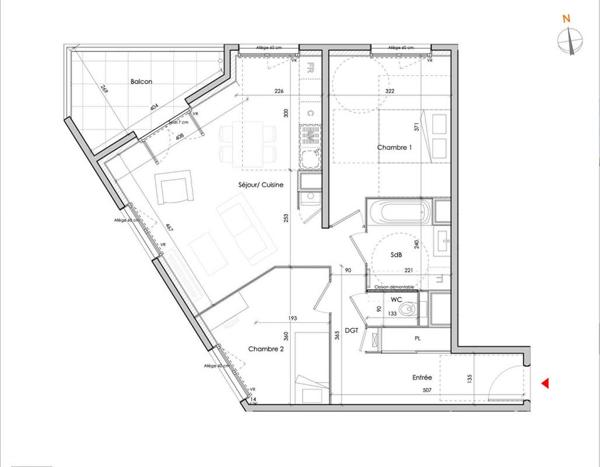 LUMINEUX T3 AVEC TERRASSE