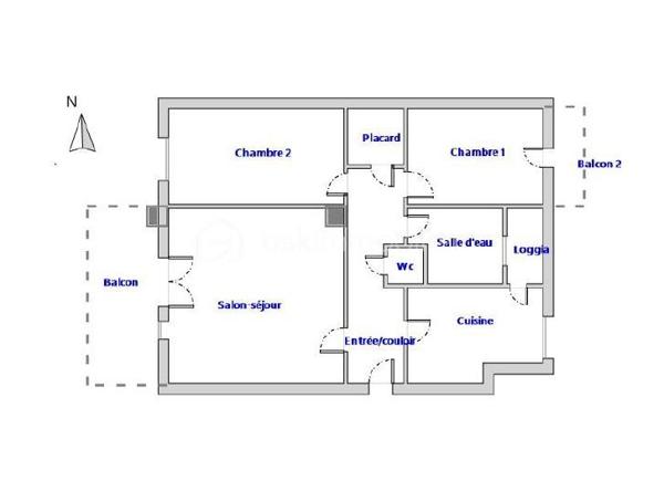 Appartement de 55,77 m²