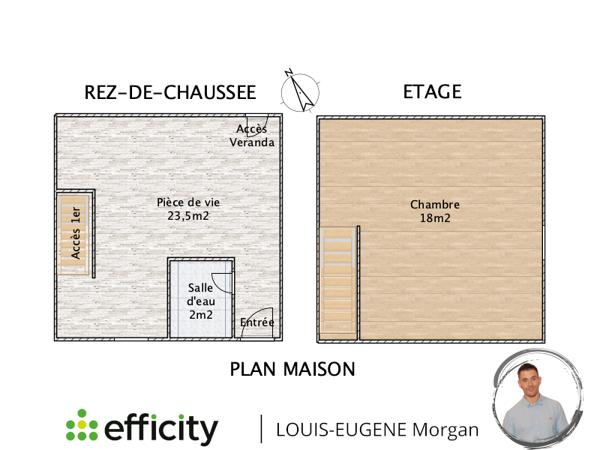 Maison 2 pièces - 44 m²