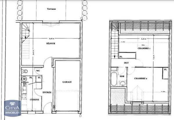 Maison à louer 3 pièces 70m²