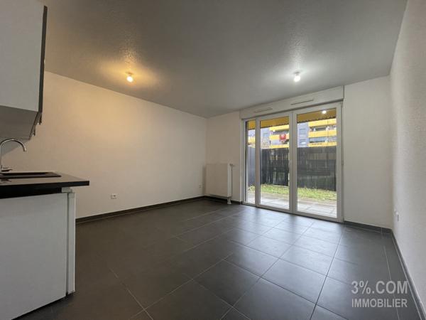 3%.COM - En Exclusivité à STRASBOURG Meinau, studio de 27m² en rez-de-jardin, 1 parking Strasbourg (67100)