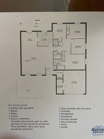 Maison 122m² 4chambres - quartier recherché - 960m² de parcelle