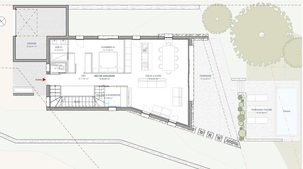 Terrain 5 pièce(s) 4 chambre(s) 142 m²
