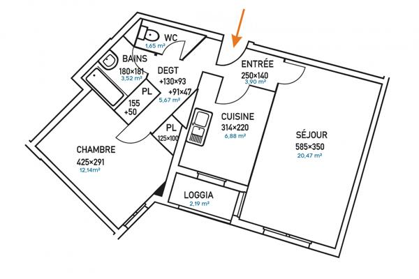 Appartement à vendre 2 pièces 54 m² Cachan