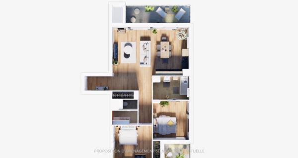 Appartement 3 pièces 77 m2