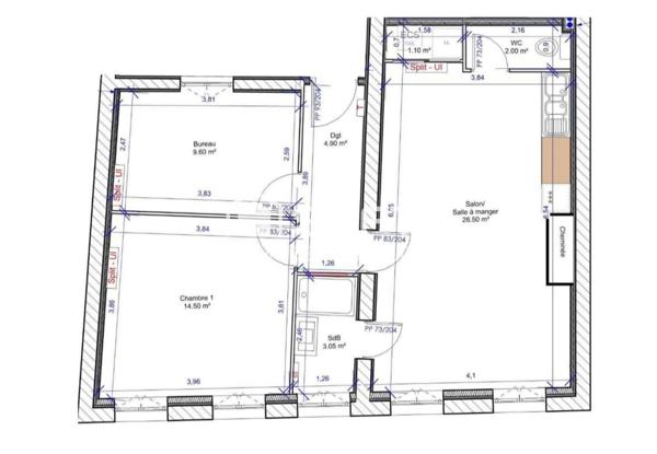 APPARTEMENT T2 BIS  62M²
