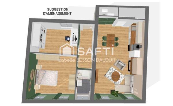 APPARTEMENT T2 BIS  62M²