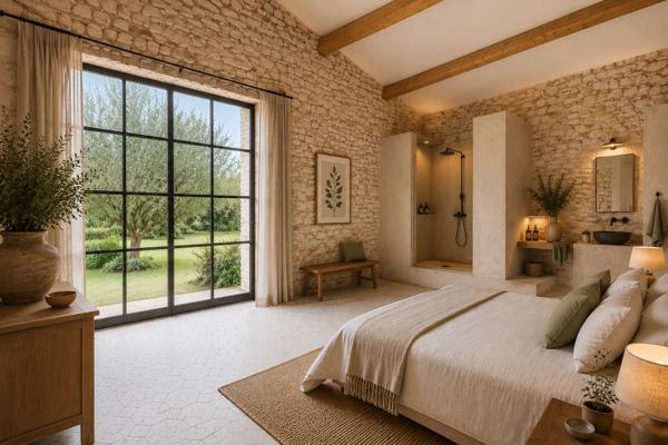 Mas en pierre avec salle de réception de 240 m² . Gîtes .Mariages . Entre Uzès et Orange Uzes