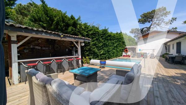 Maison avec piscine – Pyla-sur-Mer, proche plages et Moulleau - 33115 La Teste-de-Buch - Réf 86723925