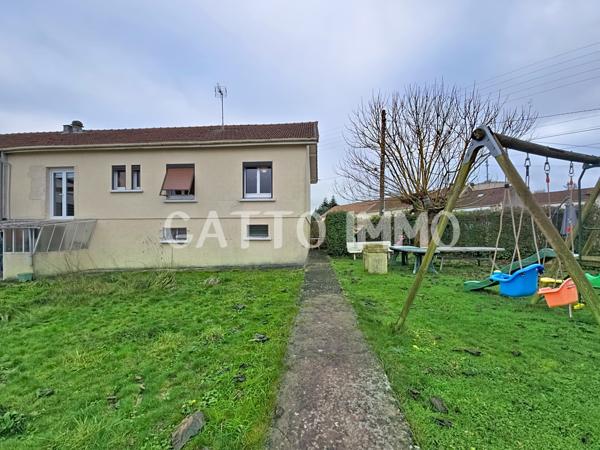 Jarny (54800) Maison 76m² // 2 chambres // 1 bureau // sous-sol complet // jardin