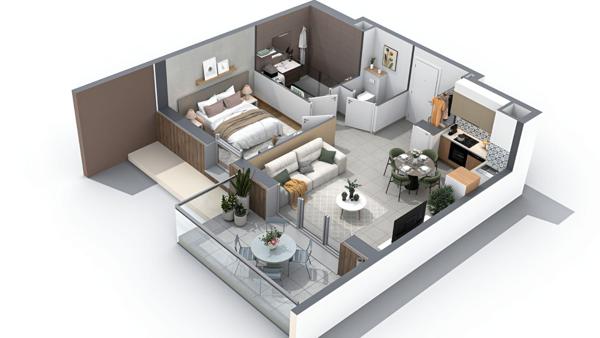 Appartement à vendre 2 pièces 45 m² Domène