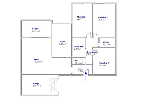 Maison plain-pied à vendre 4 pièces AIX EN PROVENCE LES MILLES (13)