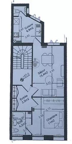 Location Appartement 2 pièces 41 m2 à Reims