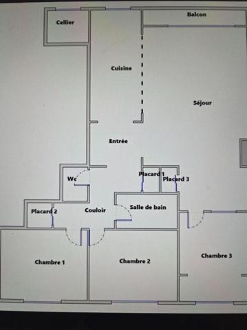 Appartement  familiale de 4 pièce(s) 80 m2