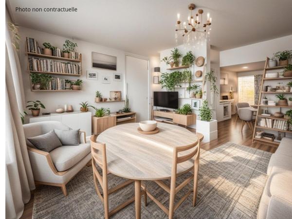 T4 de 60m² dans résidence fermée + cave + balcon