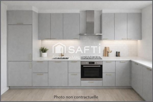 Maison individuelle avec garage et jardin