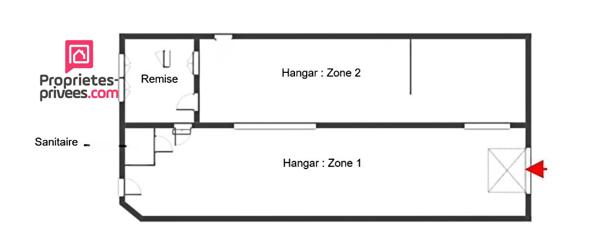 Immeuble commerce logements hangars 530m²