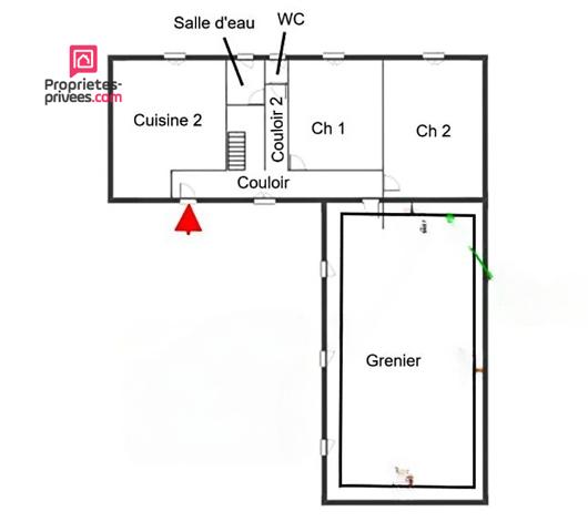 Immeuble commerce logements hangars 530m²