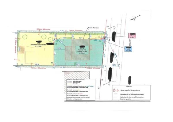 LES SORINIERES (proche centre) TERRAIN 415m²  second rideau zone UMc