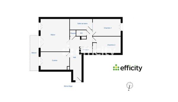 Appartement 3 pièces - 80 m²