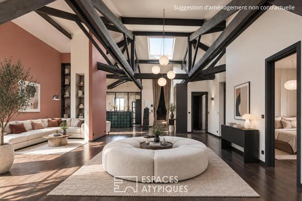 Demeure bourgeoise contemporaine avec tennis et piscine