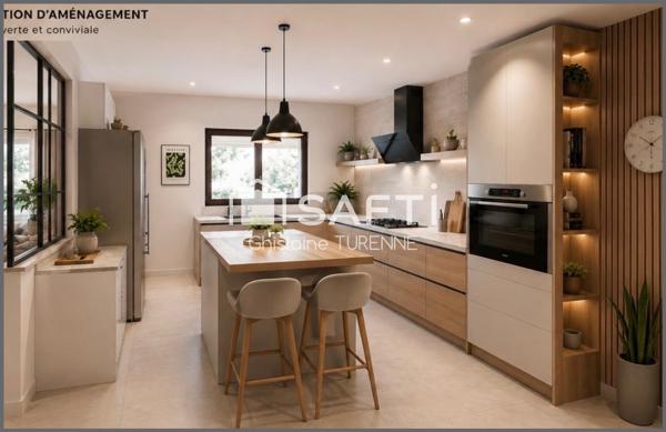Maison de plain-pied 105 m2 avec jardin