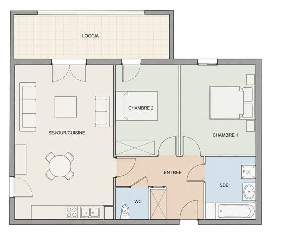 Appartement
         3 pièces
        - 64 m² Exclusivité 235 000 € *