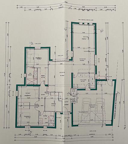 Pavillon de plain-pied intégral 3 chambres et bureau sur terrain de 660m2