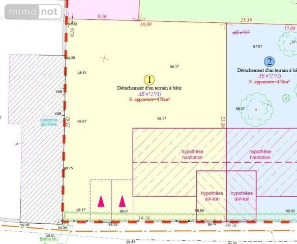 Terrain à Batir à vendre à Notre-Dame-d'Oé dans l'Indre-et-Loire (37390), ref : 37007-2758