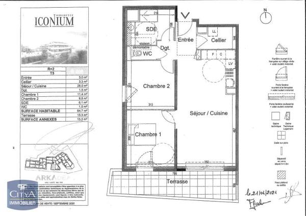 Appartement à louer 3 pièces 64.7m² Nîmes (30900)
