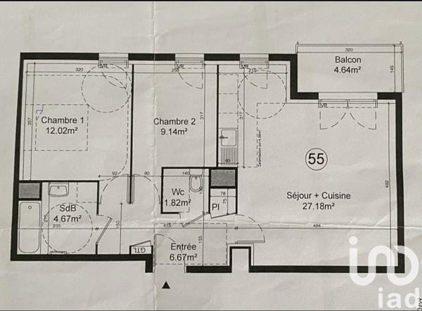 Appartement à vendre 3 pièces 62 m² Les Ulis