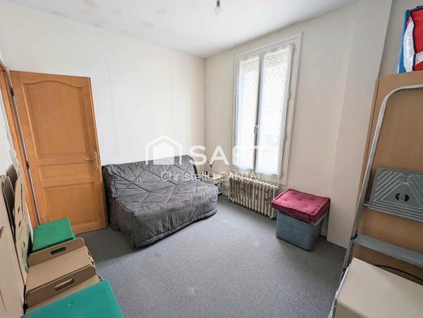 Appartement F3, 61m², garage, jardin