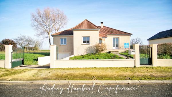 Maison à vendre 4 pièces PINTHEVILLE (55) - plain-pied - 3 chambres - jardin sans vis-à-vis - sous-sol complet