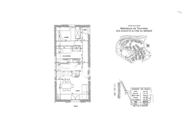 À vendre Studio 36.9 m² - Les Déserts 73230